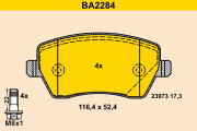 BA2284 Sada brzdových destiček, kotoučová brzda BARUM