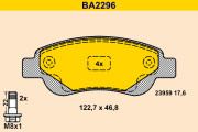 BA2296 Sada brzdových destiček, kotoučová brzda BARUM