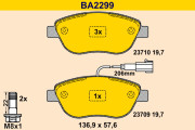 BA2299 Sada brzdových destiček, kotoučová brzda BARUM