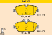 BA2307 Sada brzdových destiček, kotoučová brzda BARUM