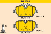 BA2308 Sada brzdových destiček, kotoučová brzda BARUM