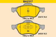 BA2317 Sada brzdových destiček, kotoučová brzda BARUM