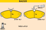 BA2325 Sada brzdových destiček, kotoučová brzda BARUM