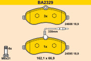 BA2329 Sada brzdových destiček, kotoučová brzda BARUM