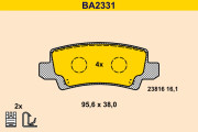 BA2331 Sada brzdových destiček, kotoučová brzda BARUM