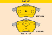 BA2333 Sada brzdových destiček, kotoučová brzda BARUM