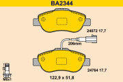 BA2344 Sada brzdových destiček, kotoučová brzda BARUM