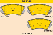 BA2346 Sada brzdových destiček, kotoučová brzda BARUM