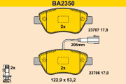 BA2350 Sada brzdových destiček, kotoučová brzda BARUM