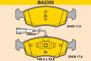 BA2355 Sada brzdových destiček, kotoučová brzda BARUM