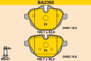 BA2360 Sada brzdových destiček, kotoučová brzda BARUM