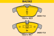 BA2362 Sada brzdových destiček, kotoučová brzda BARUM