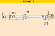 BAH0017 Brzdová hadice BARUM