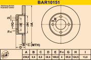 BAR10151 Brzdový kotouč BARUM