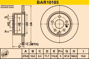 BAR10185 Brzdový kotouč BARUM