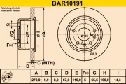 BAR10191 Brzdový kotouč BARUM