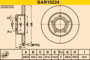 BAR10224 Brzdový kotouč BARUM