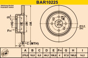 BAR10225 Brzdový kotouč BARUM