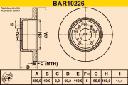 BAR10226 Brzdový kotouč BARUM