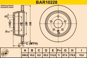 BAR10228 Brzdový kotouč BARUM