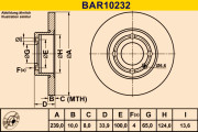 BAR10232 Brzdový kotouč BARUM