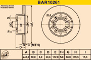 BAR10261 Brzdový kotouč BARUM