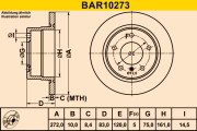 BAR10273 Brzdový kotouč BARUM