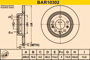 BAR10302 Brzdový kotouč BARUM