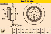 BAR10314 Brzdový kotouč BARUM