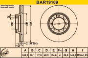 BAR19109 Brzdový kotouč BARUM