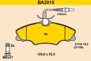 BA2015 BARUM sada brzdových platničiek kotúčovej brzdy BA2015 BARUM