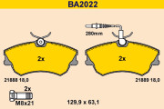 BA2022 BARUM sada brzdových platničiek kotúčovej brzdy BA2022 BARUM