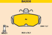 BA2030 BARUM sada brzdových platničiek kotúčovej brzdy BA2030 BARUM