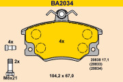BA2034 BARUM sada brzdových platničiek kotúčovej brzdy BA2034 BARUM