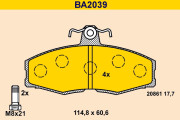 BA2039 BARUM sada brzdových platničiek kotúčovej brzdy BA2039 BARUM