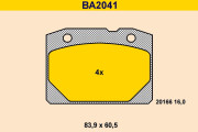 BA2041 BARUM sada brzdových platničiek kotúčovej brzdy BA2041 BARUM