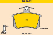 BA2052 BARUM sada brzdových platničiek kotúčovej brzdy BA2052 BARUM