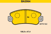 BA2064 BARUM sada brzdových platničiek kotúčovej brzdy BA2064 BARUM