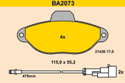 BA2073 BARUM sada brzdových platničiek kotúčovej brzdy BA2073 BARUM
