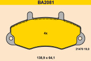 BA2081 BARUM sada brzdových platničiek kotúčovej brzdy BA2081 BARUM