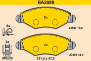 BA2089 BARUM sada brzdových platničiek kotúčovej brzdy BA2089 BARUM