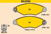 BA2090 BARUM sada brzdových platničiek kotúčovej brzdy BA2090 BARUM