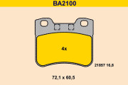 BA2100 BARUM sada brzdových platničiek kotúčovej brzdy BA2100 BARUM