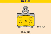 BA2106 BARUM sada brzdových platničiek kotúčovej brzdy BA2106 BARUM