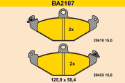 BA2107 BARUM sada brzdových platničiek kotúčovej brzdy BA2107 BARUM