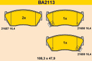 BA2113 BARUM sada brzdových platničiek kotúčovej brzdy BA2113 BARUM