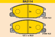 BA2114 Sada brzdových destiček, kotoučová brzda BARUM