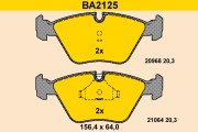 BA2125 BARUM sada brzdových platničiek kotúčovej brzdy BA2125 BARUM