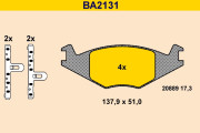 BA2131 BARUM sada brzdových platničiek kotúčovej brzdy BA2131 BARUM