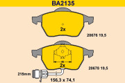 BA2135 Sada brzdových destiček, kotoučová brzda BARUM
